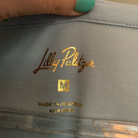 EUC Lilly Pulitzer Sky Blue Ronson Knit Top size Medium - Picture 3 of 5